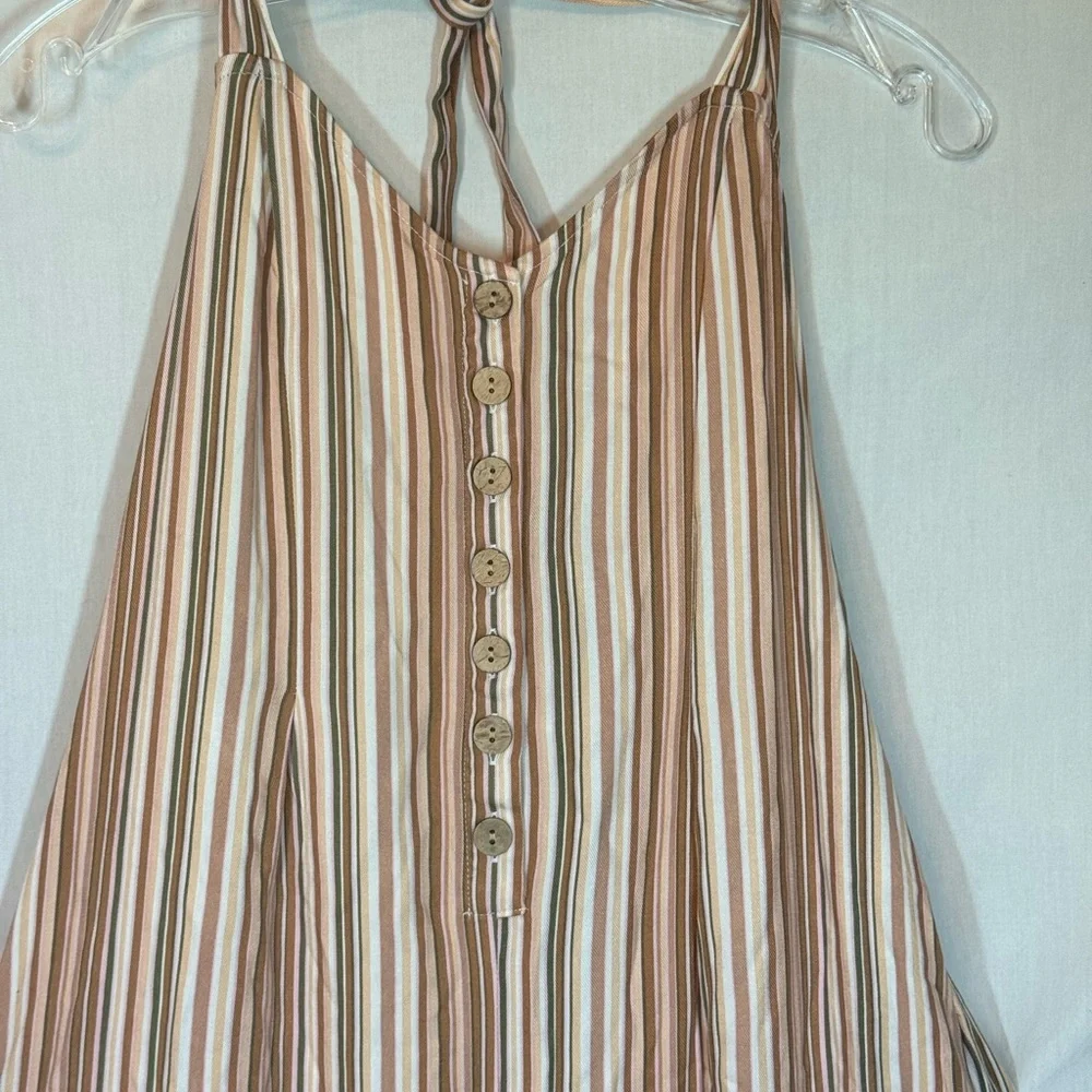 Lascana NWT Striped Brown Jumpsuit - Picture 3 of 7